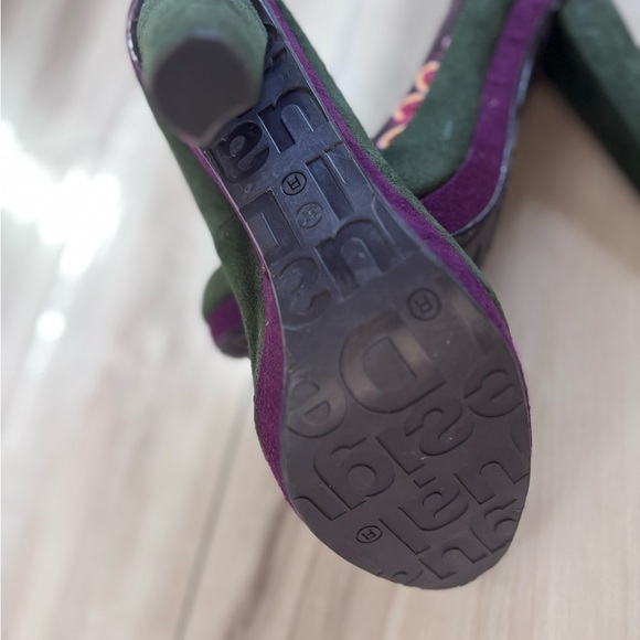 Desigual Green and Purple Artistic Heels - Picture 9 of 11